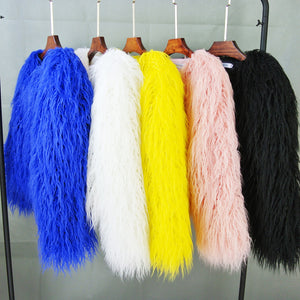 curly shearling jacket short faux fur outerwear for women Alicefurs