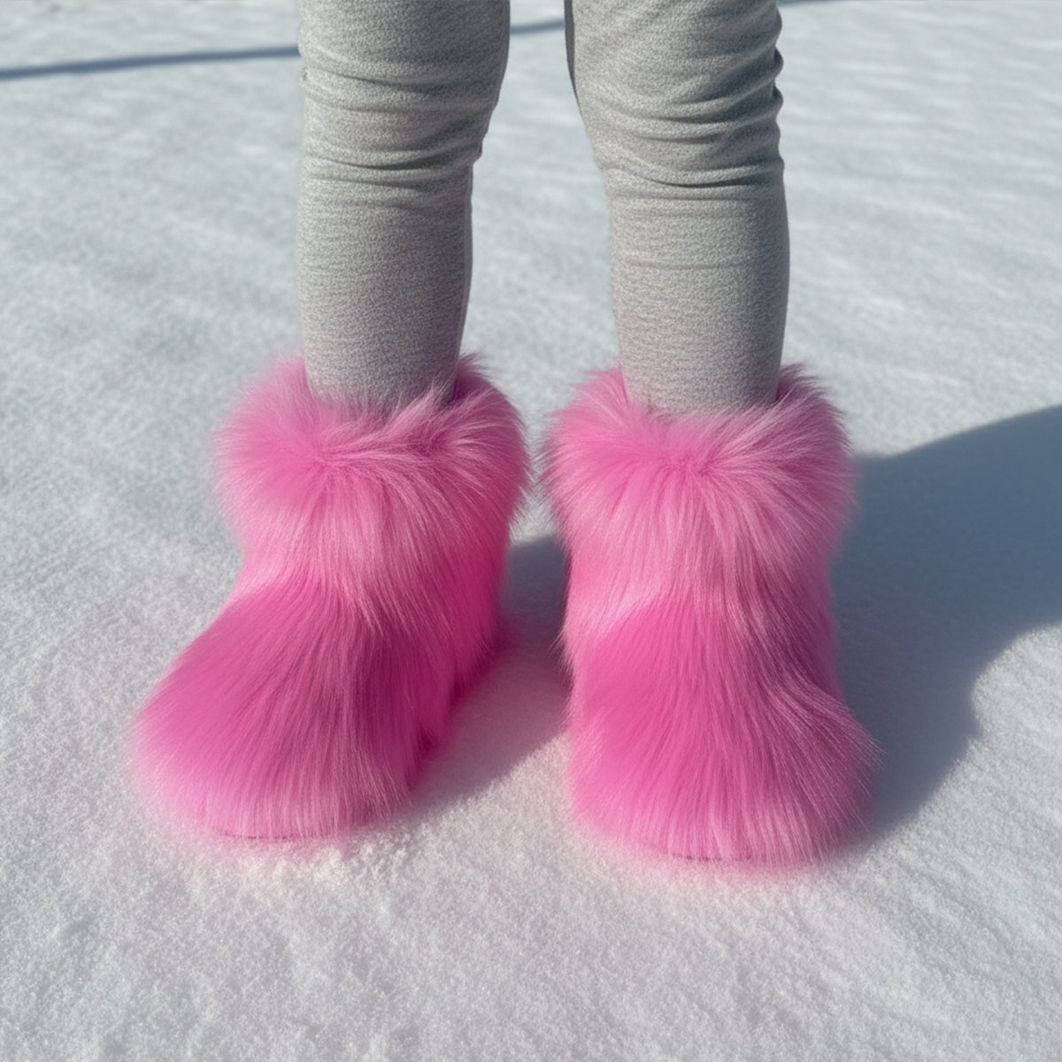 cute faux fur boots for for toddlers and little girls in pink 8 Alicefurs