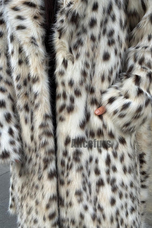 dalmatian fur coat belted leopard print overcoat for women 7 Alicefurs
