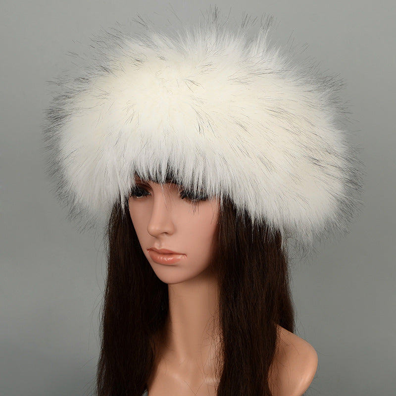 faux fur headband winter fluffy hat for women in dusty white_0267d990 094a 45e5 b42f a18986a65041 Alicefurs