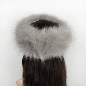 faux fur headband winter fluffy hat for women in light grey 3_042b1e92 2587 42dd 8e5e d4a785376a07 Alicefurs