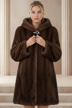 faux mink coat winter hooded outerwear for women in brown 16 Alicefurs
