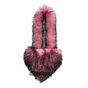 heart shaped fur bag fluffy crossbody purse for women in neon pink Alicefurs