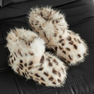 kids fur boots leopard print winter furry boots for girls 2 Alicefurs