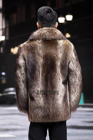 mens faux mink jacket winter short fluffy outerwear 7 Alicefurs