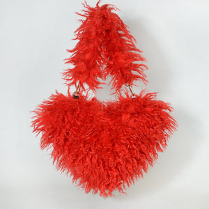 mongolian knee high fur boots and purse holiday matching set for women in red 2 Alicefurs