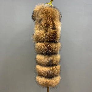 one sided fur sleeve for women in brown 1 Alicefurs