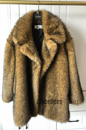 oversized faux fur coat fluffy mid length overcoat for women 14 Alicefurs