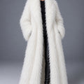 Shaggy Faux Fur Coat Full Length Mongolian Overcoat for Women
