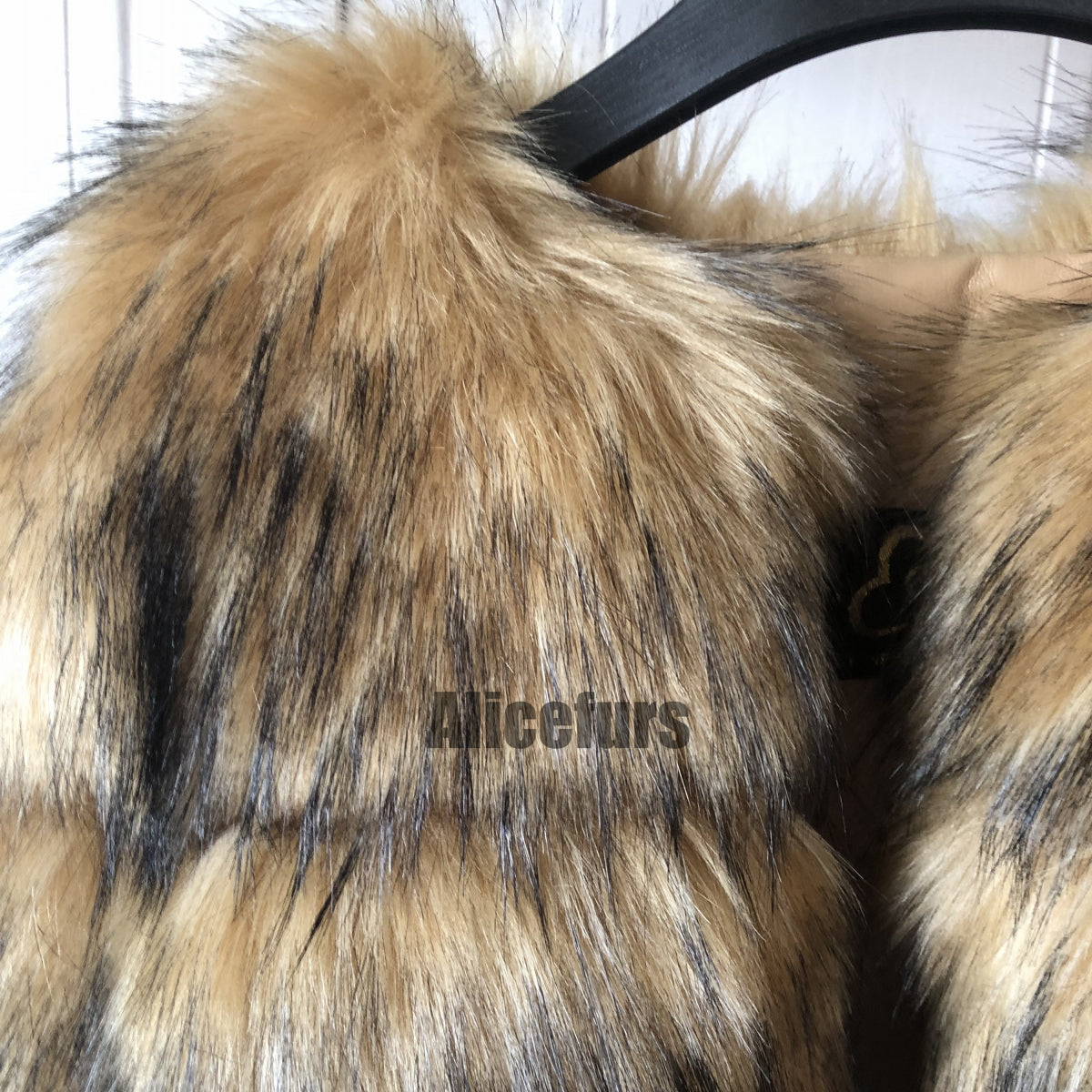 Brown Faux Fur Jacket Winter Puffy Short Coat for Women