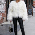curly shearling jacket short faux fur outerwear for women in white 8 Alicefurs