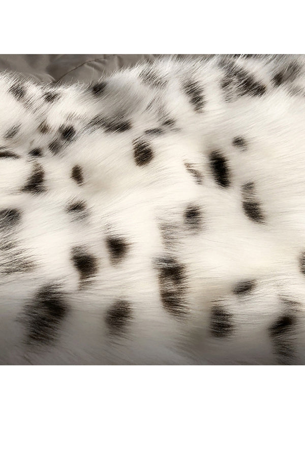 Dalmatian Coat Winter Long Faux Fur Overcoat for Women