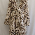 dalmatian fur coat brownish belted long overcoat for women Alicefurs
