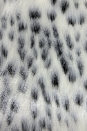 dalmatian fur dress coat winter snow leopard overcoat for women material Alicefurs