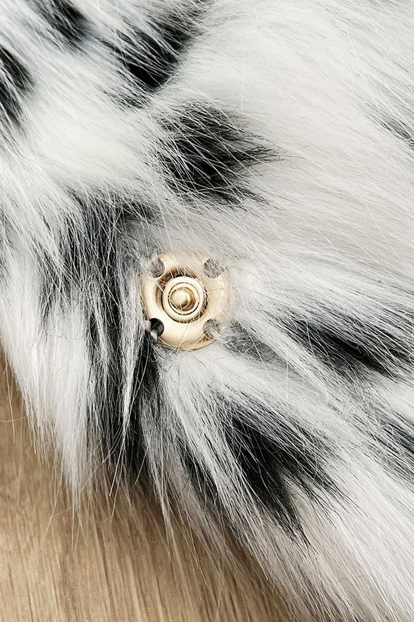 Dalmatian Fur Jacket Snow Leopard Short Coat for Women