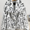 dalmatian fur jacket snow leopard short coat for women Alicefurs
