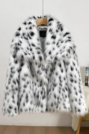 dalmatian fur jacket snow leopard short coat for women Alicefurs