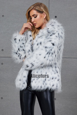 dalmatian fur jacket winter fluffy short outerwear for women 2 Alicefurs
