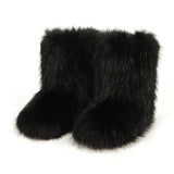 Faux Fur Boots Fluffy Winter Booties for Women