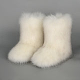 Faux Fur Boots Fluffy Winter Booties for Women