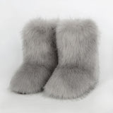 Faux Fur Boots Fluffy Winter Booties for Women