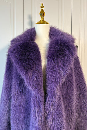 faux fur coat long womens winter furry overcoat with notch collar in purple 9 Alicefurs