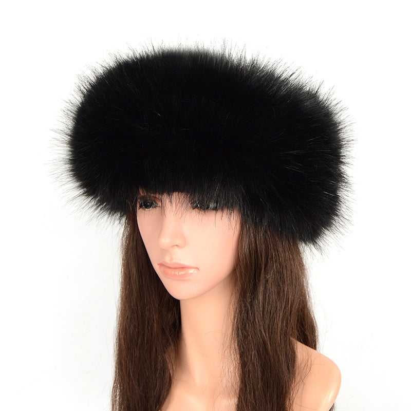 Faux Fur Headband Winter Fluffy Hat for Women