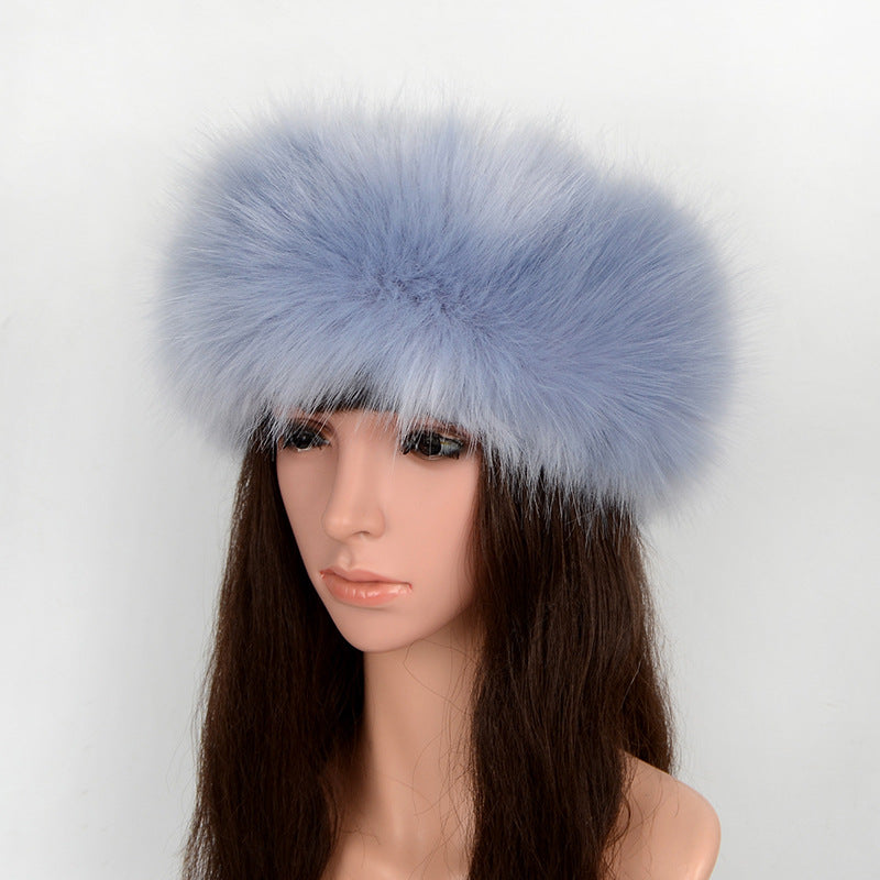 Faux Fur Headband Winter Fluffy Hat for Women