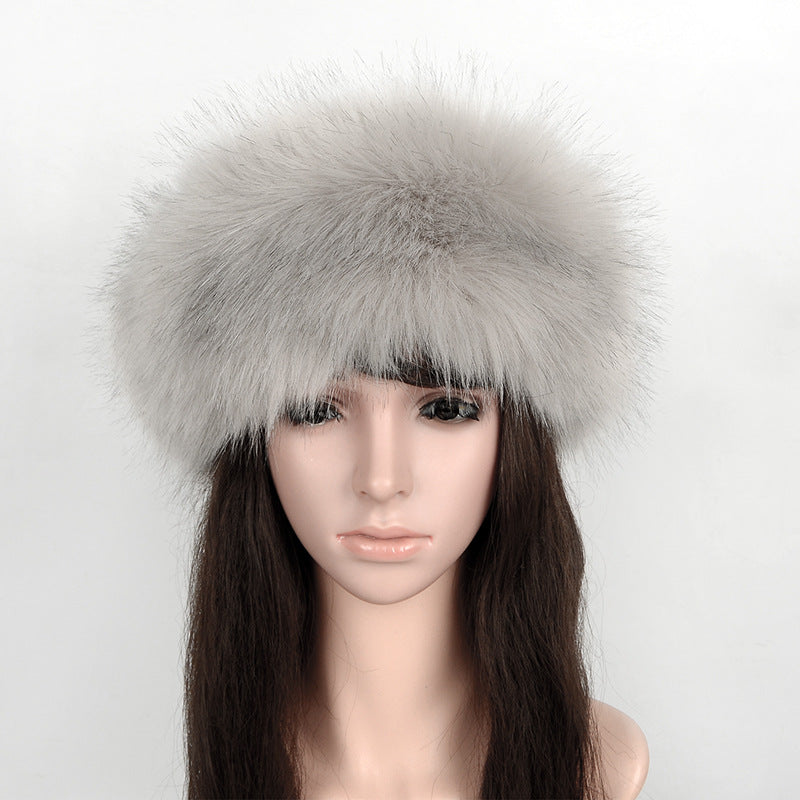 Faux Fur Headband Winter Fluffy Hat for Women