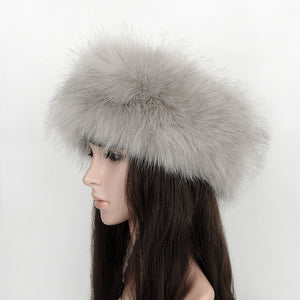 faux fur headband winter fluffy hat for women in light grey 2_5b4e60fd 9bf4 4de0 a9af c107e53b9660 Alicefurs