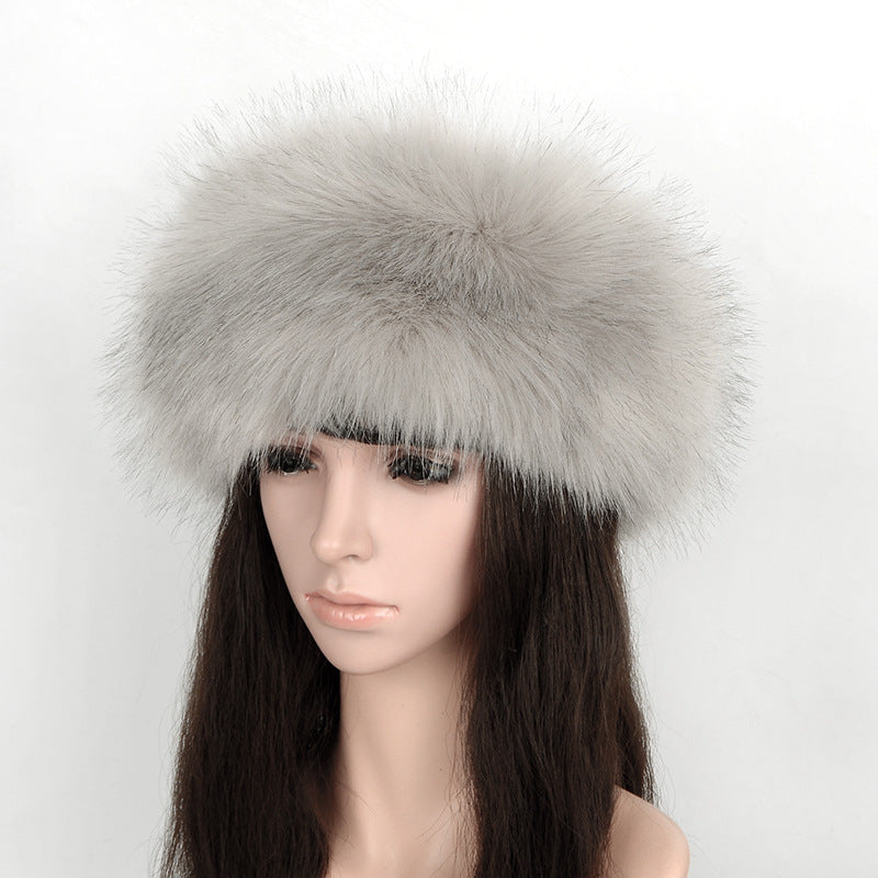 Faux Fur Headband Winter Fluffy Hat for Women