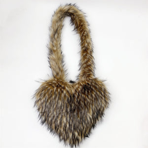 faux fur heart bag large fluffy tote purse for women in original brown_cf3efd83 6042 4a64 bd16 f69be8288b1b Alicefurs