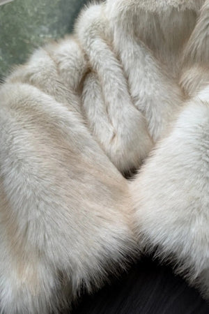 faux fur jacket winter cropped furry overcoat for women in Beige 7 Alicefurs