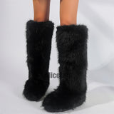 Faux Fur Knee High Boots for Women