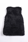 Faux Fur Vest Long Fluffy V-Neck Waistcoat for Women