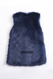 Faux Fur Vest Long Fluffy V-Neck Waistcoat for Women