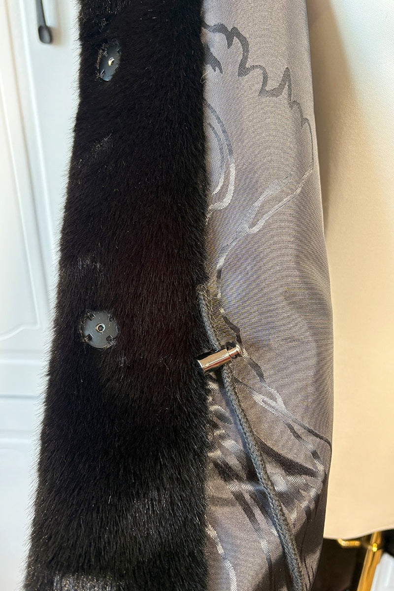 Faux Mink Coat Winter Hooded Outerwear for Women