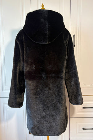 faux mink coat winter hooded outerwear for women in black 8 Alicefurs