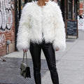 faux mongolian fur jacket womens short shaggy outerwear in white 6 Alicefurs