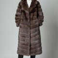 faux sable fur coat long vintage fluffy overcoat for women Alicefurs