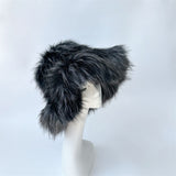 Floppy Fur Bucket Hat in Wide Brim for Women