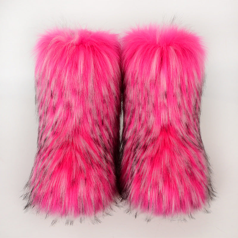 Winter Fluffy Boots for Women, Size US 13
