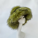 Fluffy Bucket Hat in Wide Brim for Women