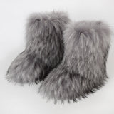 Fluffy Faux Fur Boots for Women