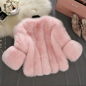 fluffy-faux-fur-jacket-with-bell-sleeves-for-women-in-pink-1 - Alicefurs
