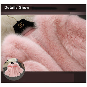 fluffy-faux-fur-jacket-with-bell-sleeves-for-women-in-pink-2 - Alicefurs