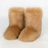 Fluffy Fur Boots Winter Short Booties for Women