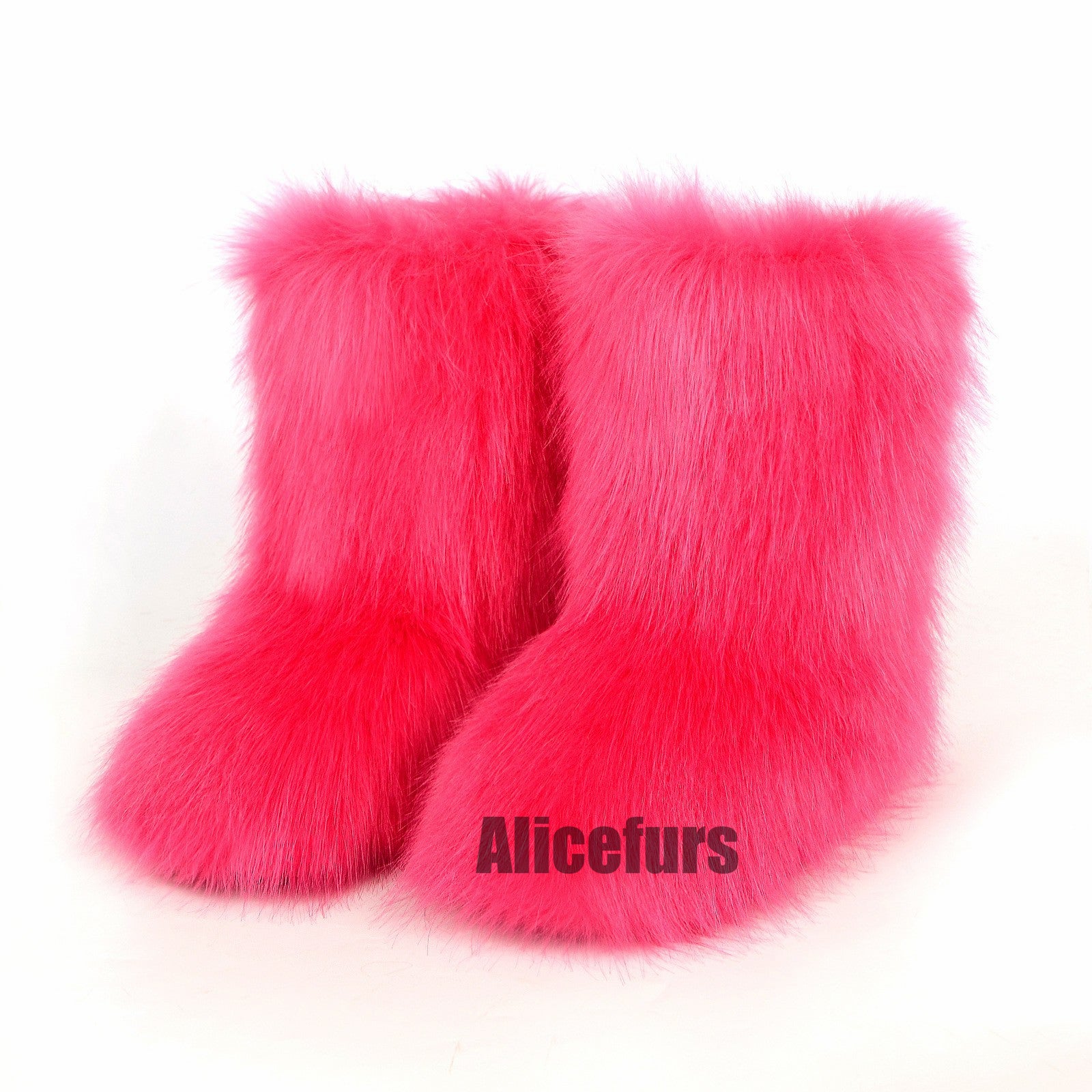 Botas de nieve de piel sintética para mujer