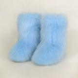 Fluffy Fur Boots Winter Short Booties for Women