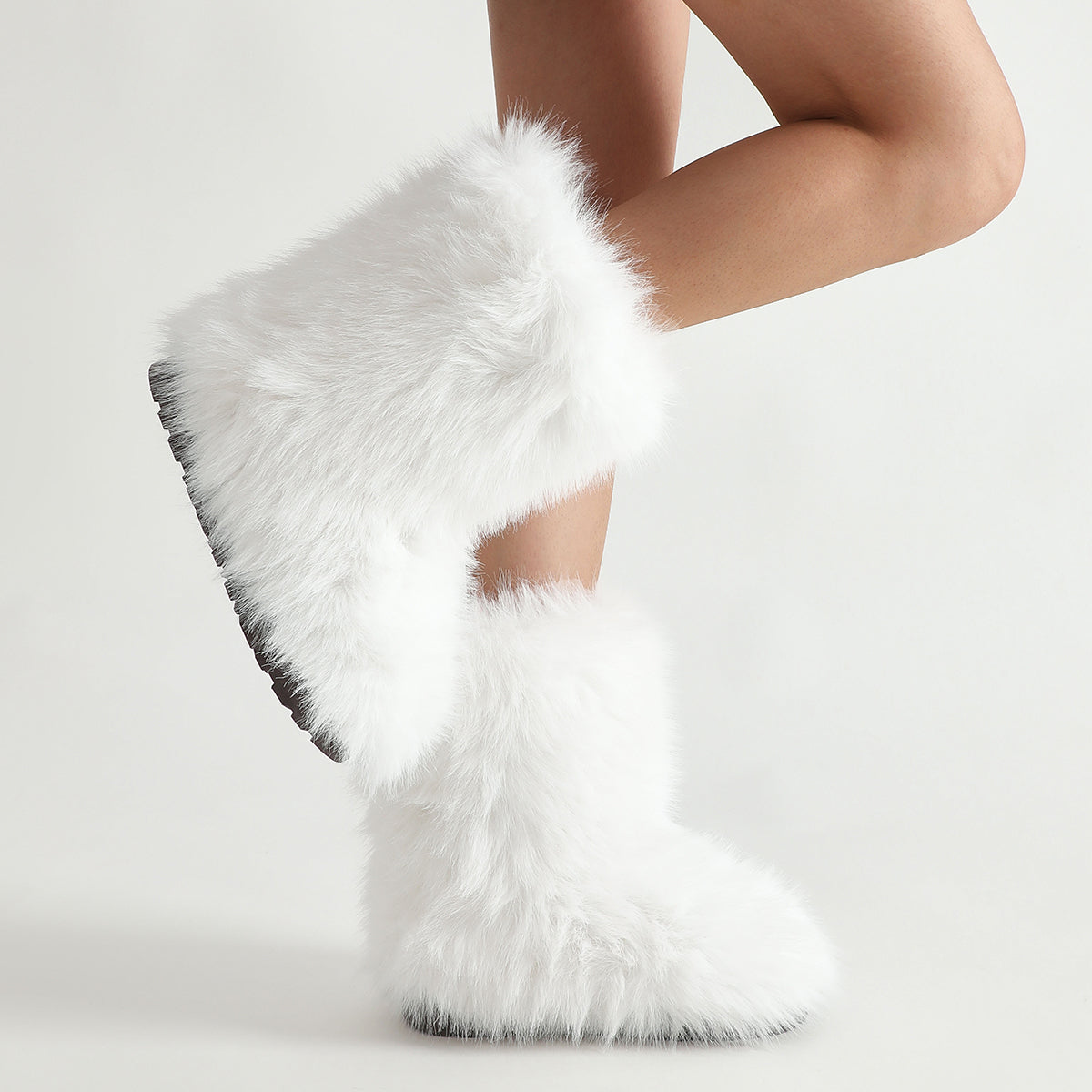 Full Fur Boots Women's Winter Hairy Boots